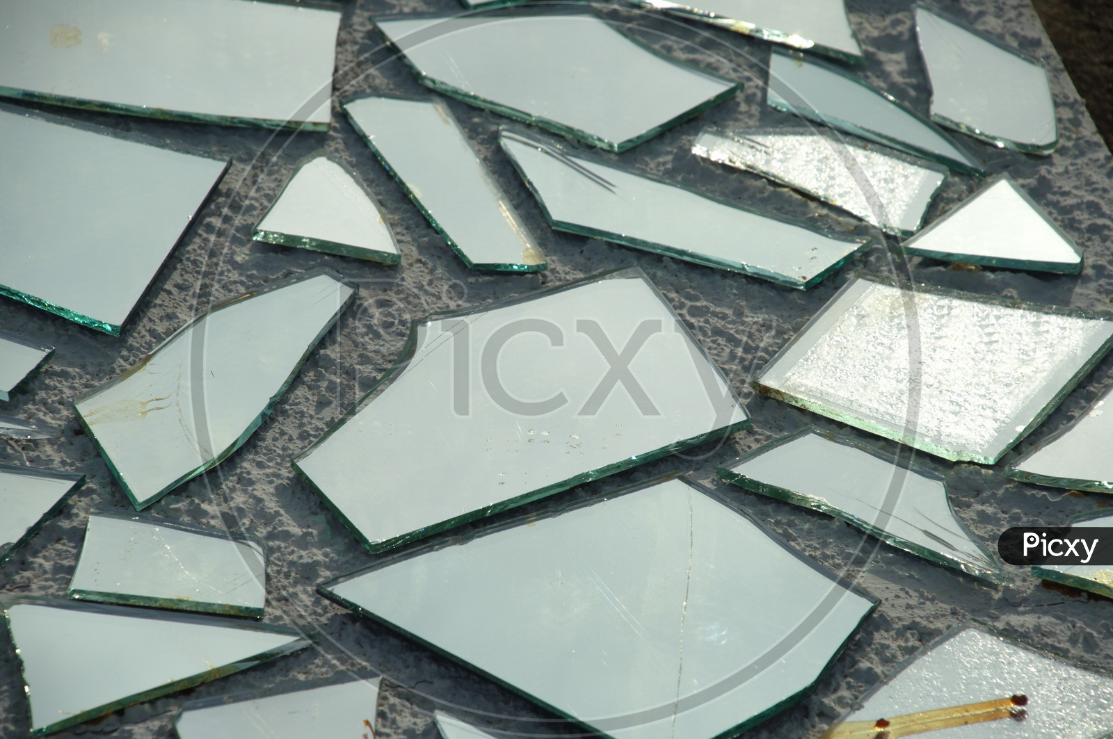 Broken Glass Pieces
