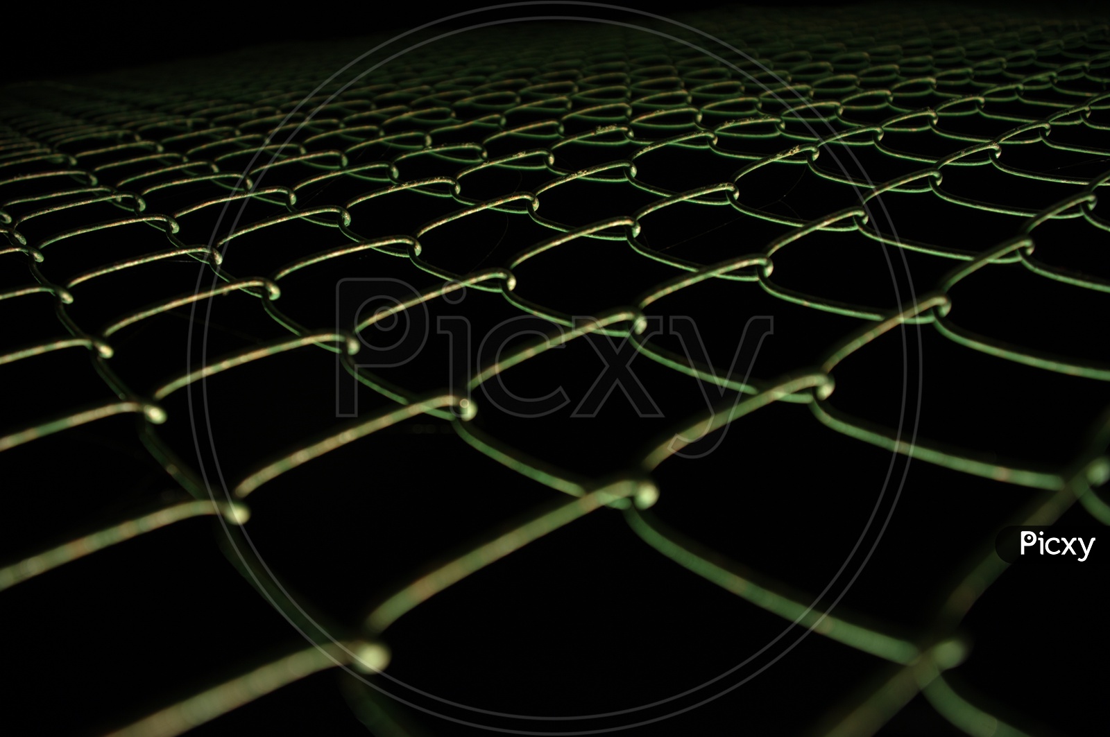 A metal wire fencing abstract