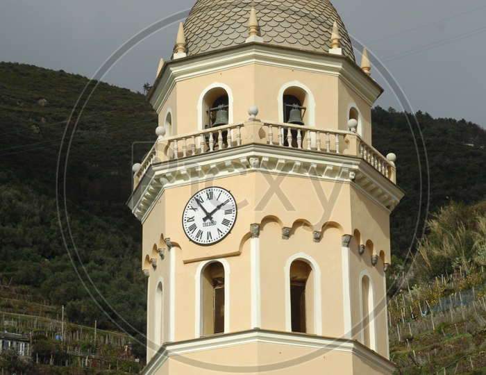 Clock tower at The Pearl Of Cinque Terre - Vernazza