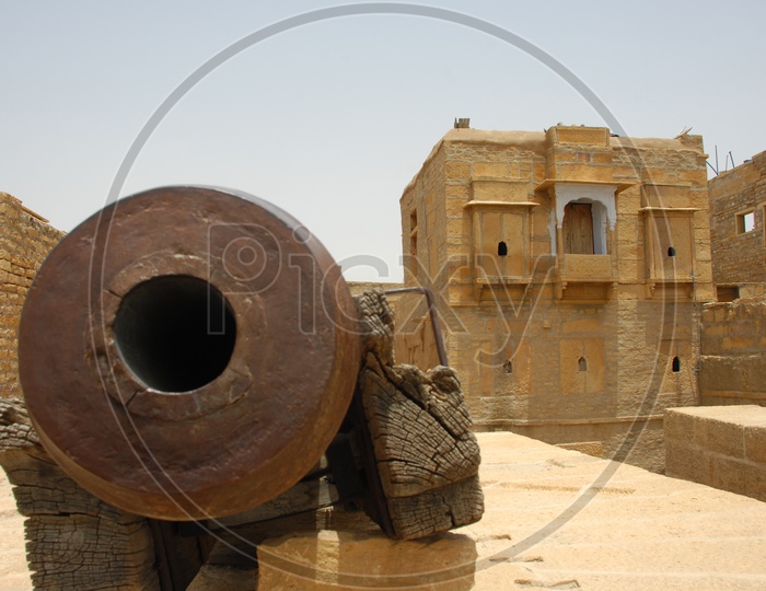Ancient cannon in a palace