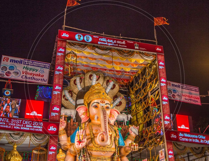 Tallest Lord Ganapathi or Ganesh idol in Khairatabad