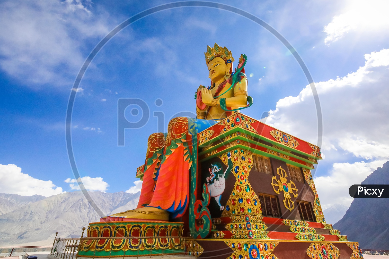 The Giant Maitreya Buddha Statue in Nubra Valley
