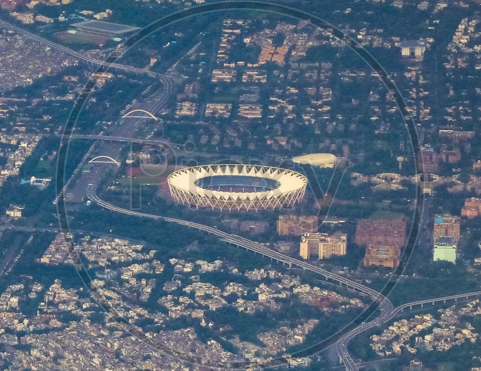 Aerial View of Jawahar Lal Stadium