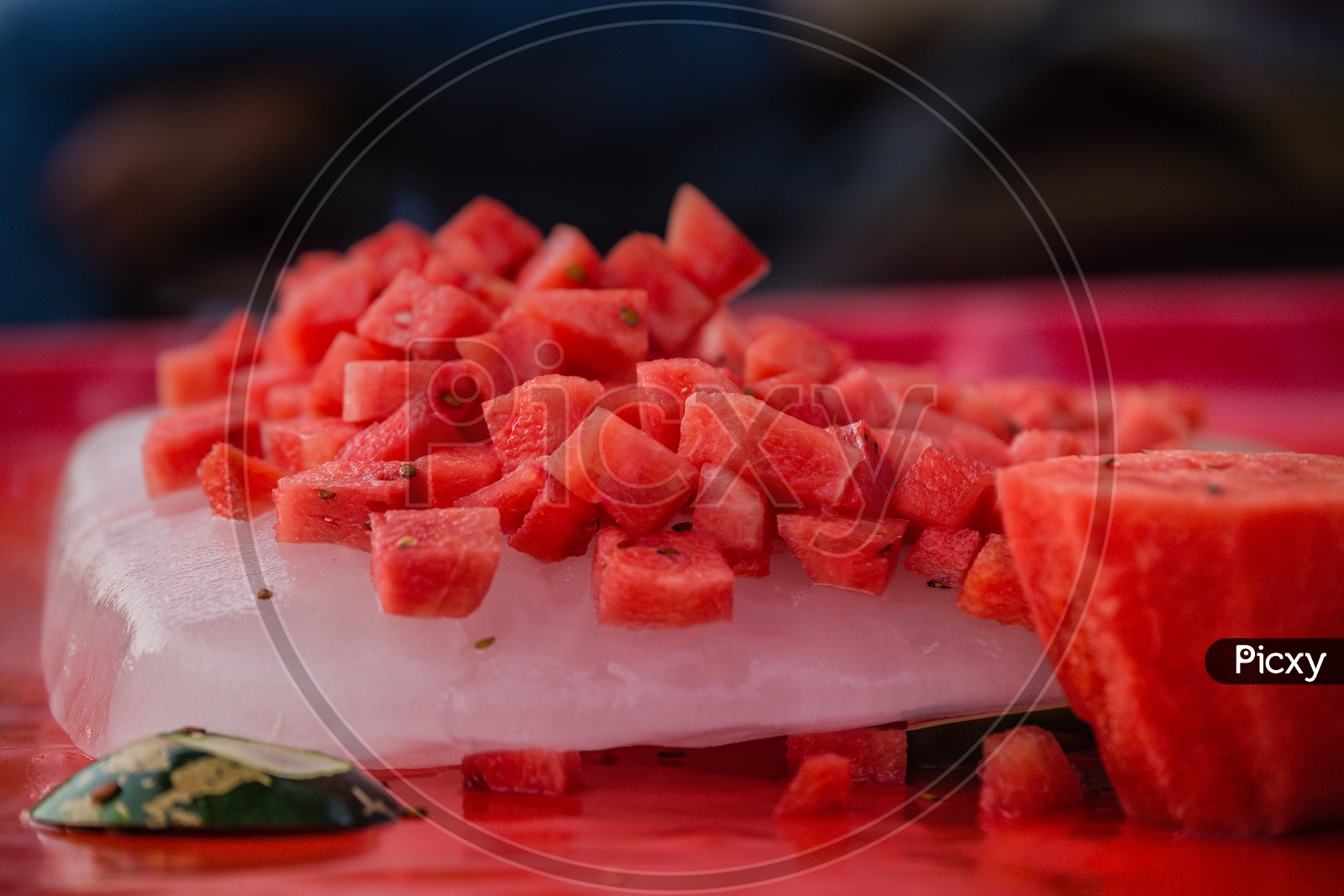 Watermelon cut into slices