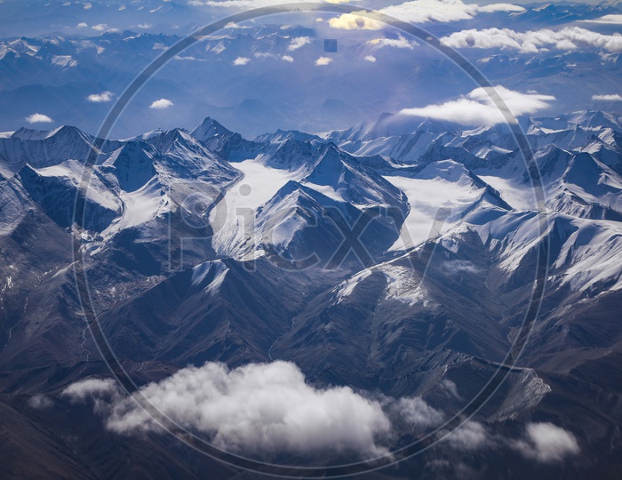 Aerial view of the Himalayas