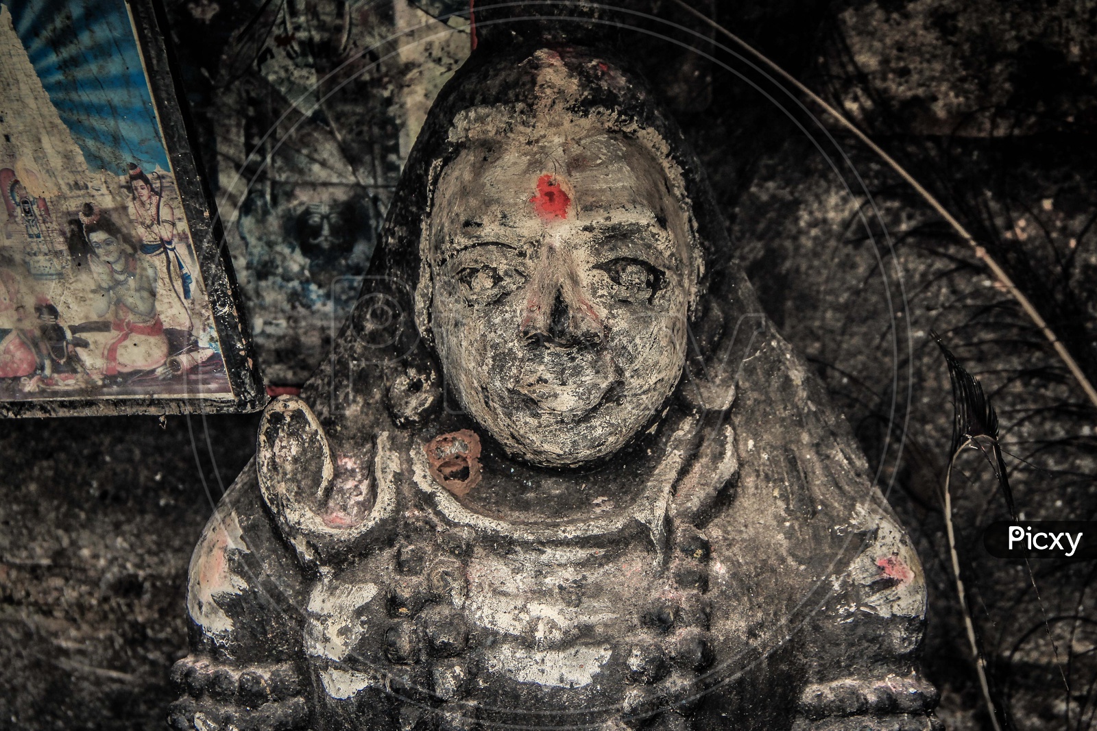 Sculpture of a Hindu God