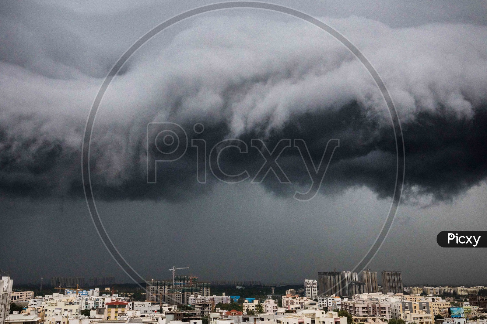 Dark Clouds howered around Hyderabad city