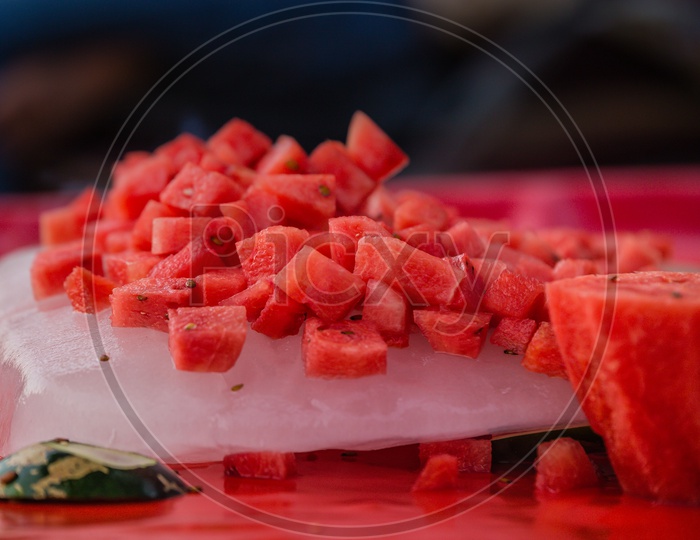 Watermelon cut into slices
