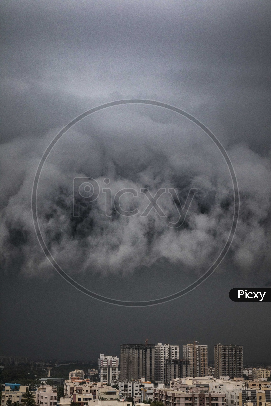 Dark Clouds howered around Hyderabad city
