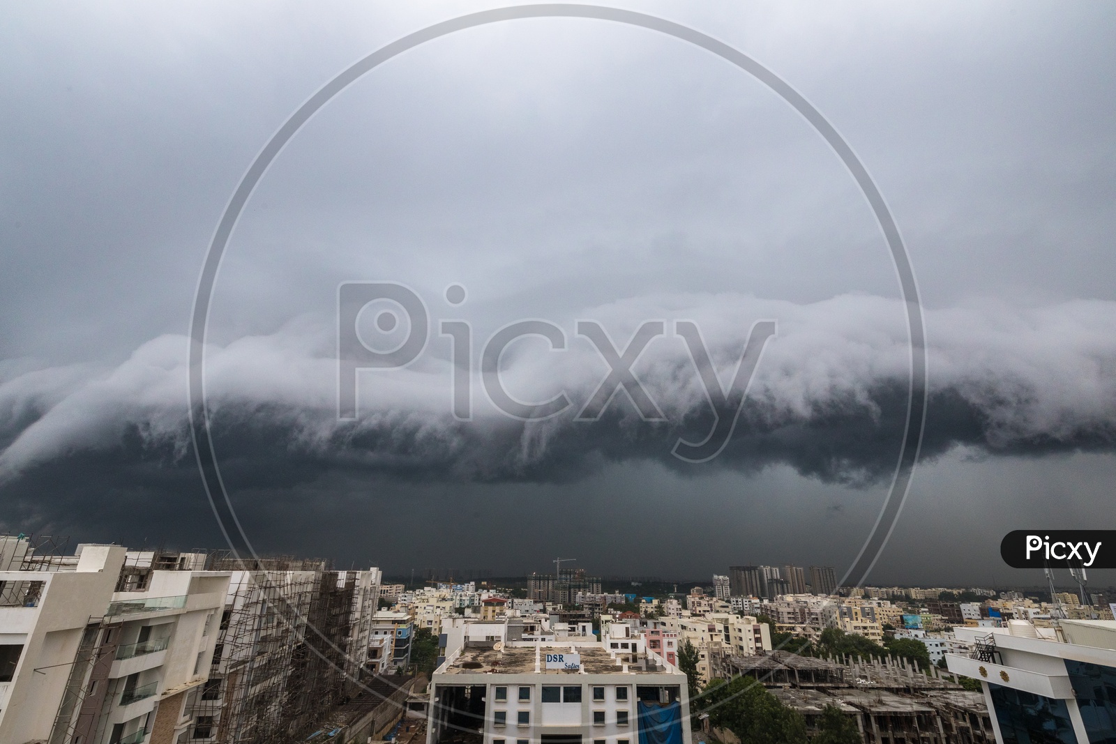 Dark Clouds  around Hyderabad city