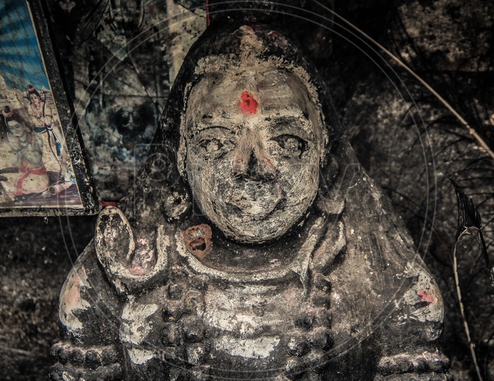 Sculpture of a Hindu God