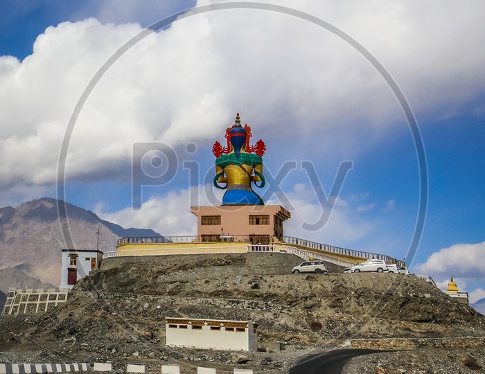 Rear view of the Giant Maitreya Buddha Statue