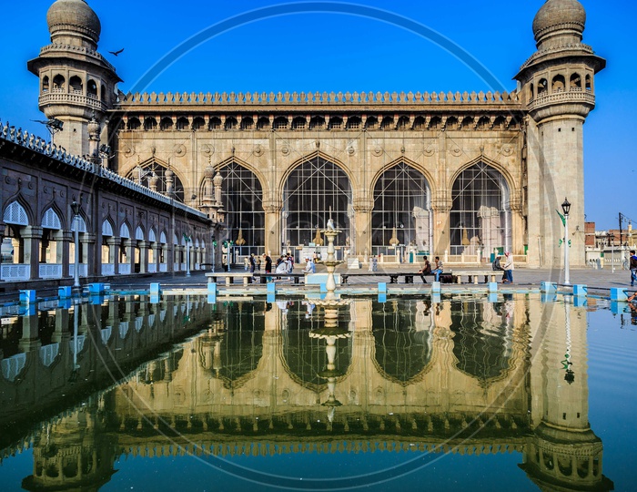 Reflection of Mecca Masjid