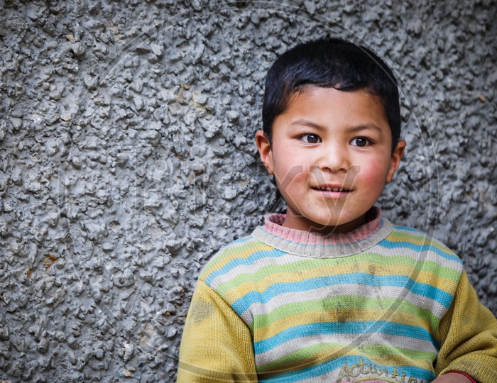 Portrait of a local Himalayan boy child