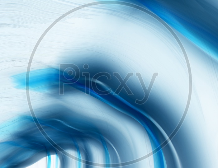Abstract Blue Light Painting