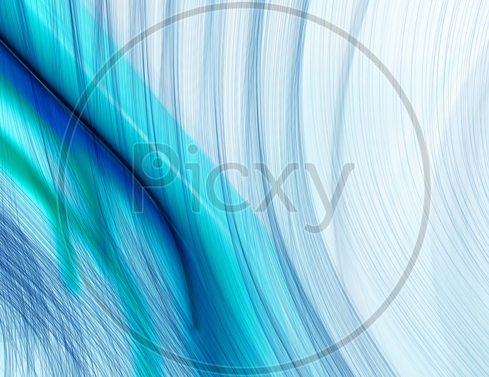 Abstract of blue lines with blue and white background
