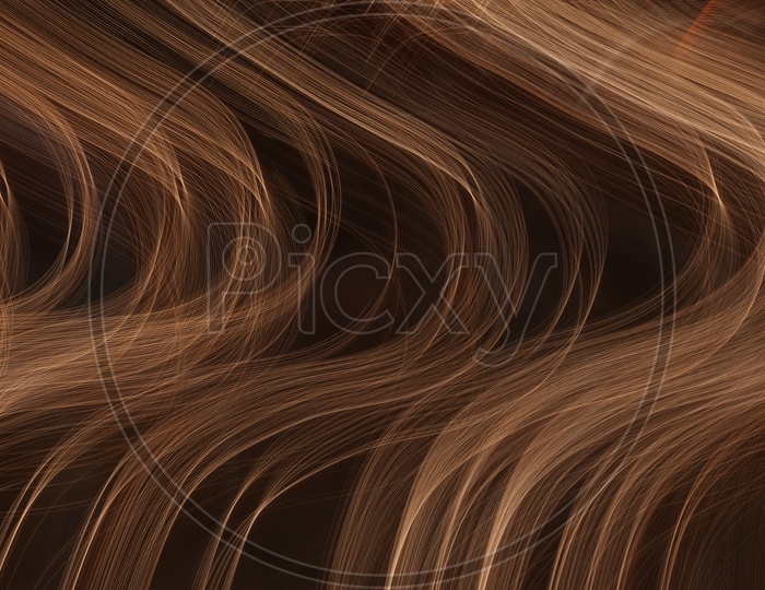 Abstract of blurred light trail wavy pattern with black background