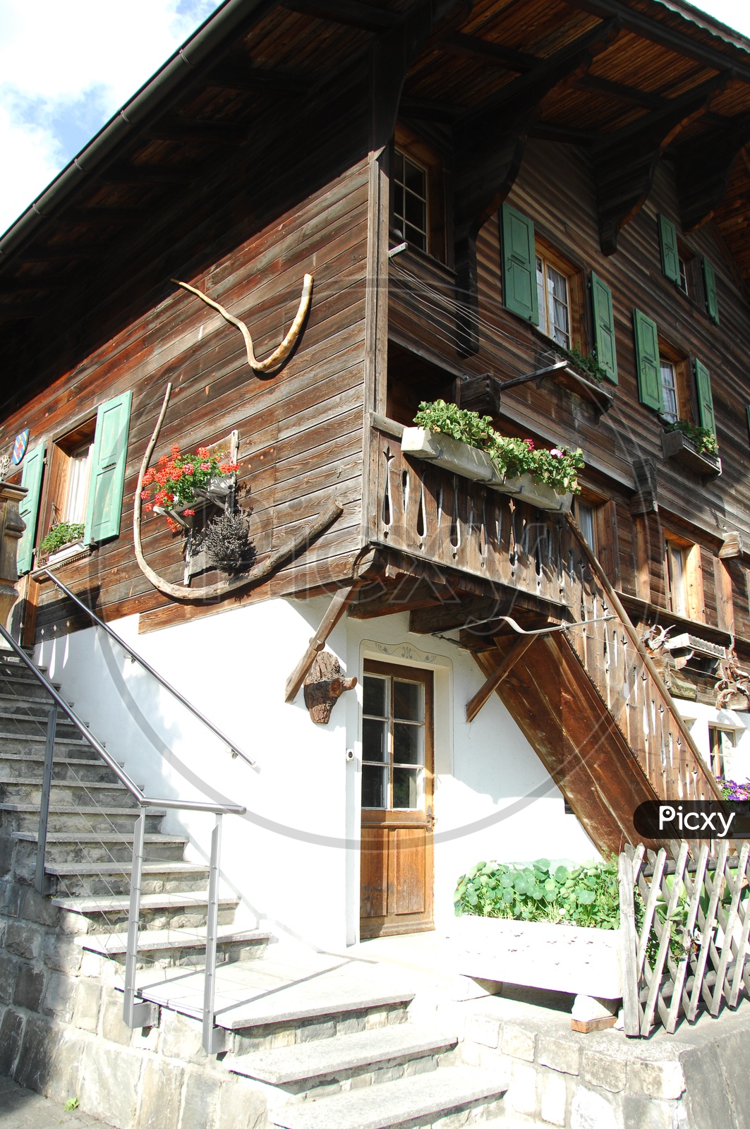Architecture of Wooden Houses In Switzerland