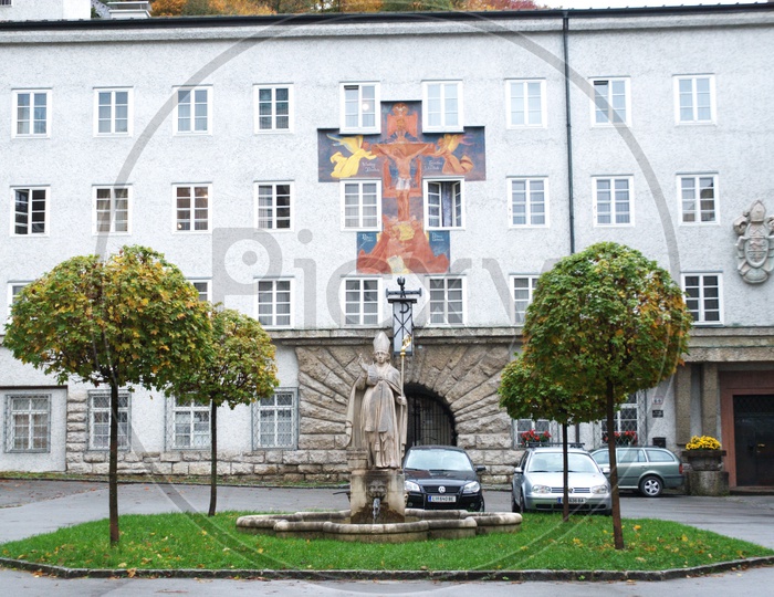 Statue in front of the Cathedral