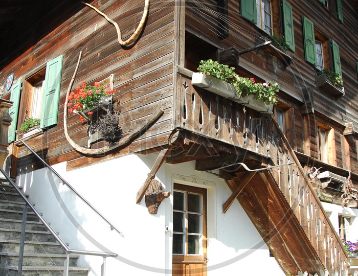 Architecture of Wooden Houses In Switzerland