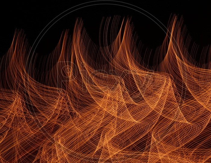 Abstract light trail wavy pattern with dark background