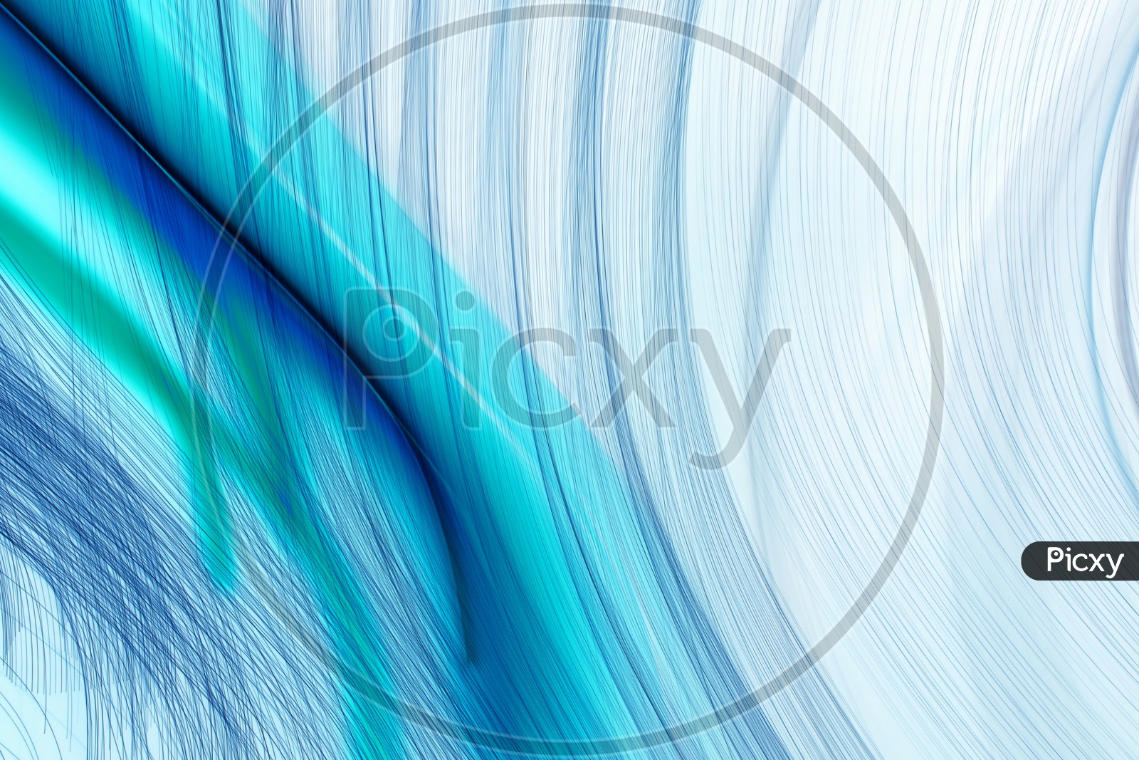 Abstract of blue lines with blue and white background