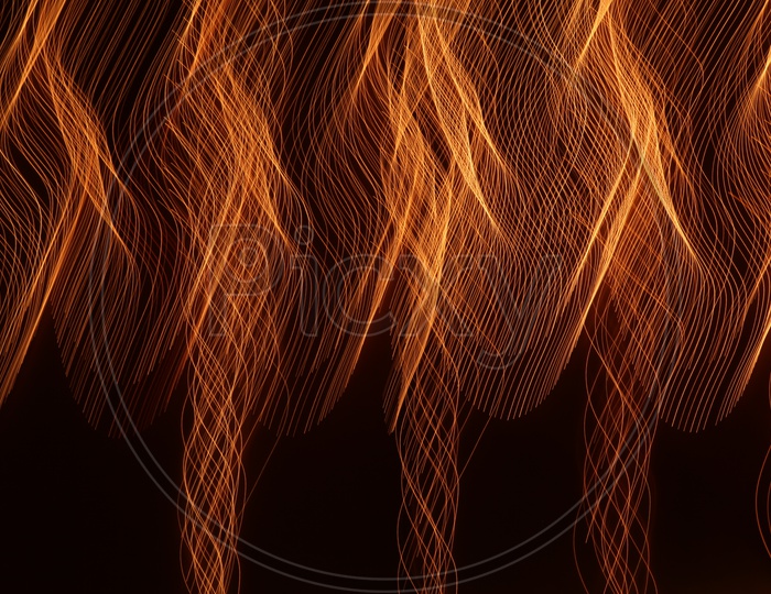 Abstract light trail wave pattern  with black  background