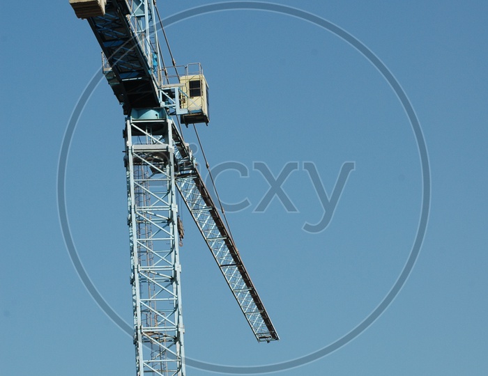 Tower Crane with blue clear sky