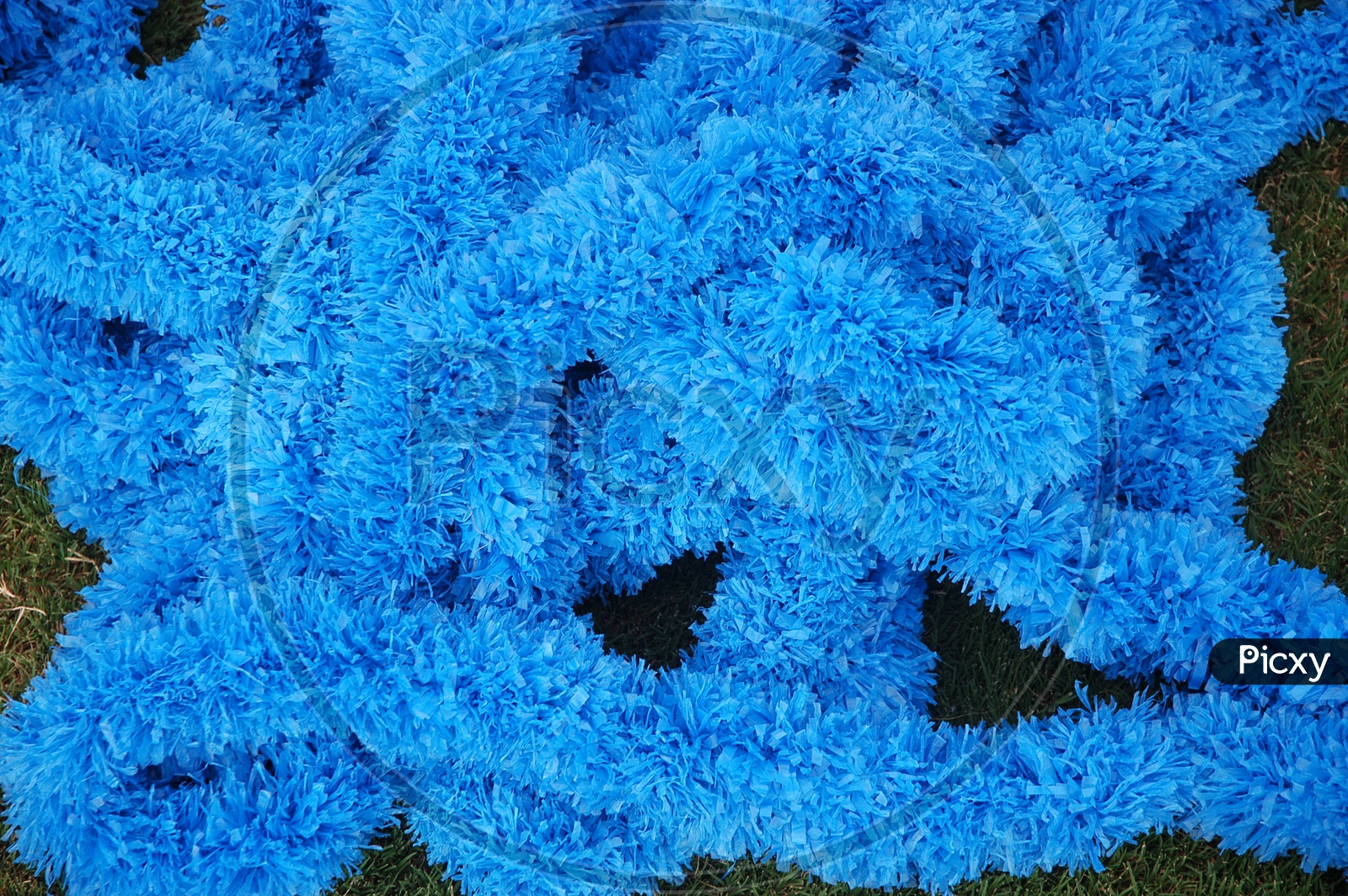 Blue colour decorative floral design