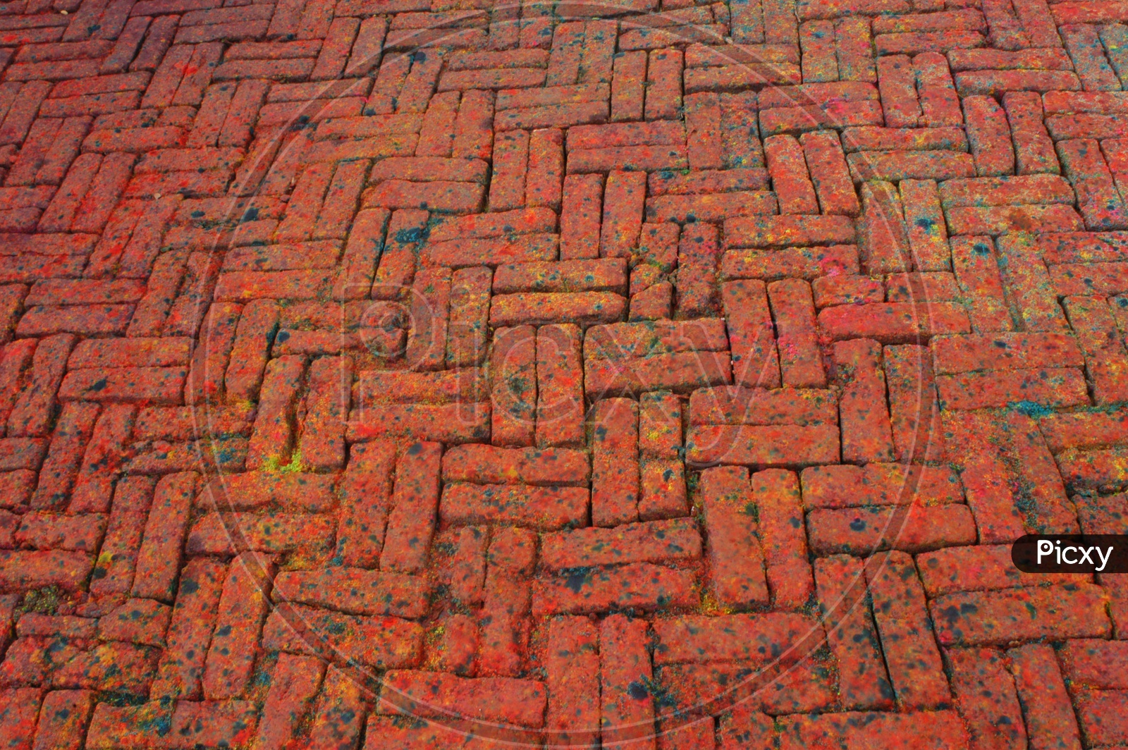 Texture And Patterns Of Colour Fell On Floor