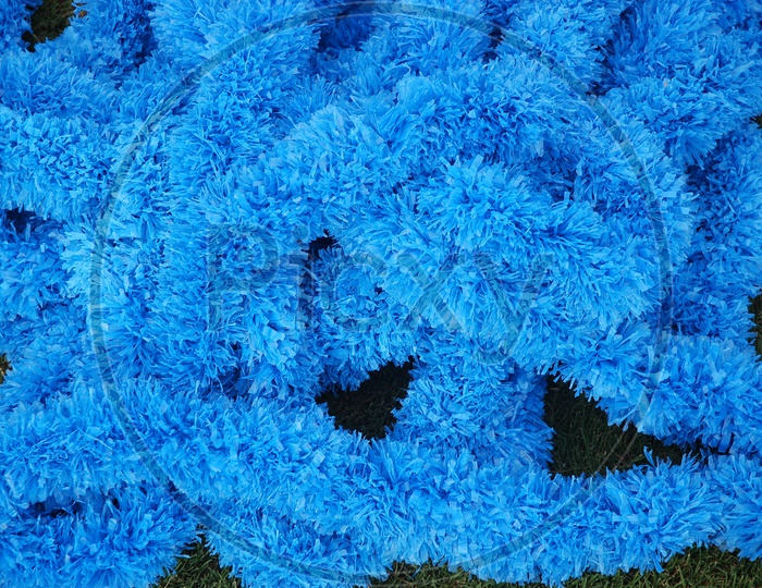 Blue colour decorative floral design