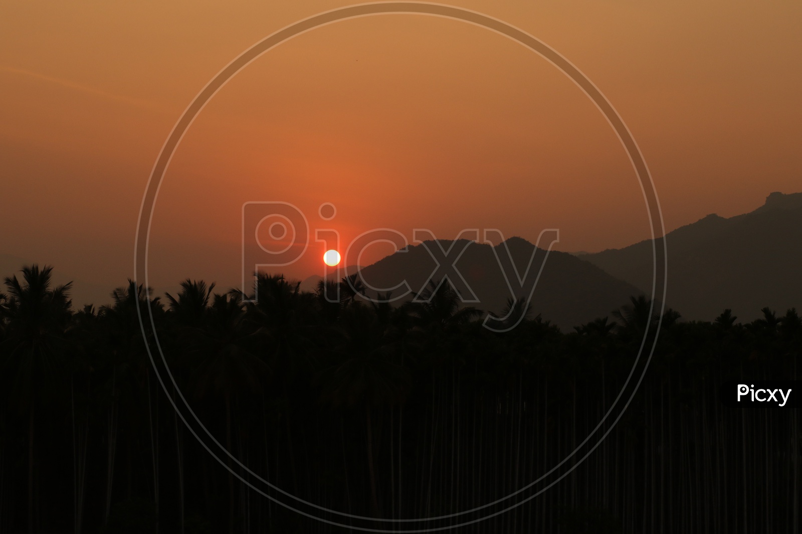 Beautiful Sunset View from Ooty with Mountains