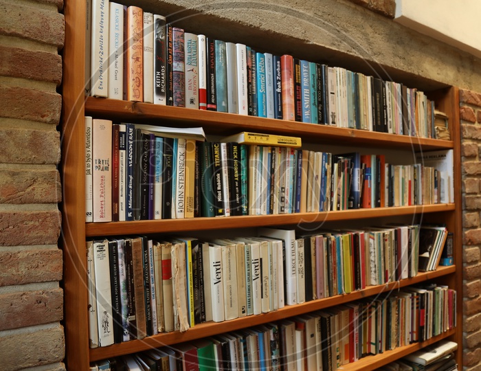 Books in the bookshelf