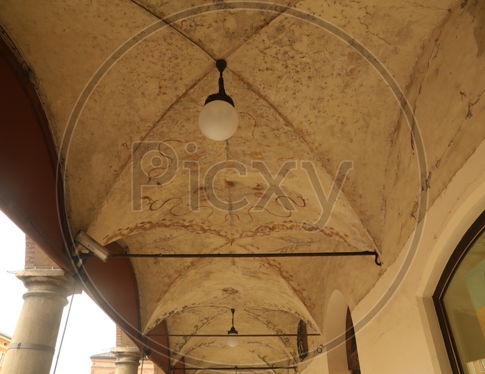 Light in the interior of an ancient building