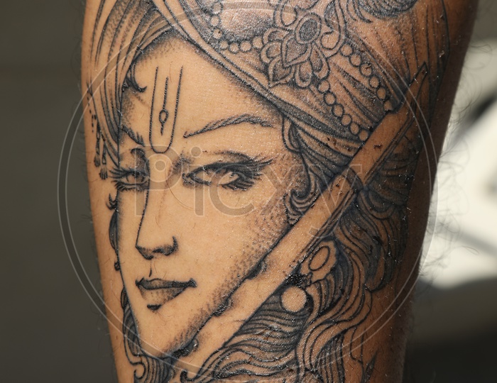 Hindu God Sri Krishna Tattoo