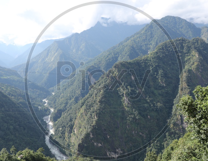 Beautiful mountains of Sikkim