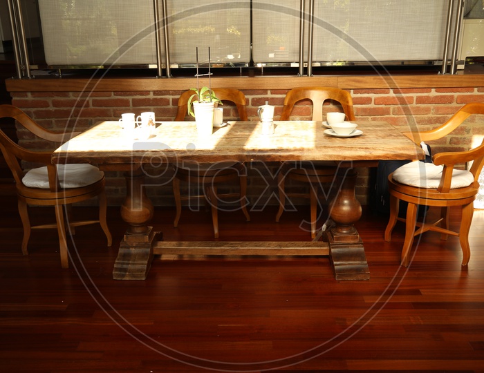 Dining table in the house