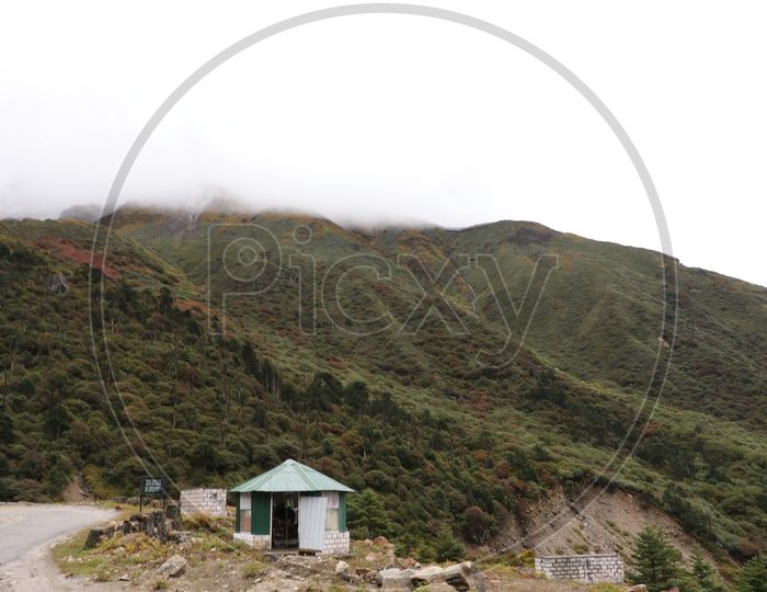 A hut besides the road in the mountains of Sikkim