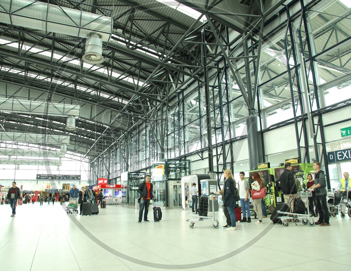Vaclav Havel Airport With passenger travel Scenes