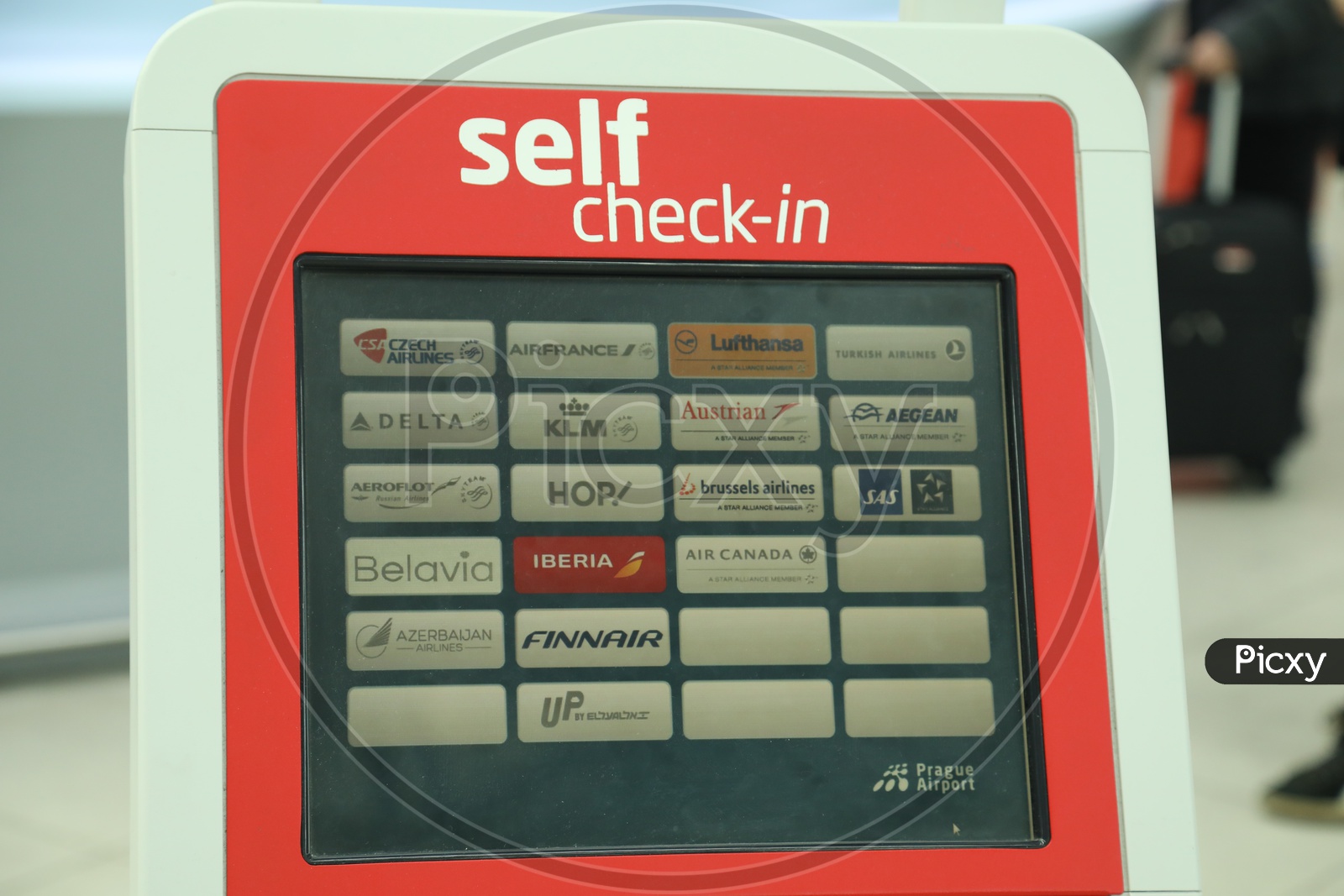 Self Check-in Machine in  Vaclav Havel Airport