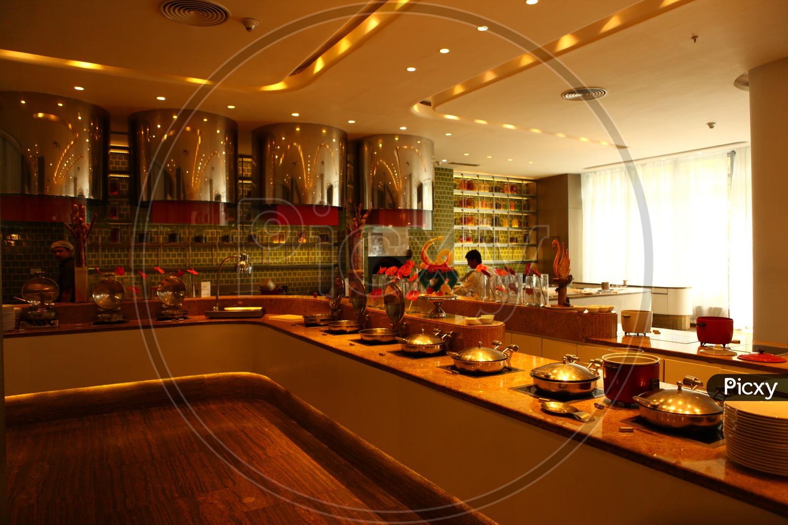 Buffet dishes in a Restaurant