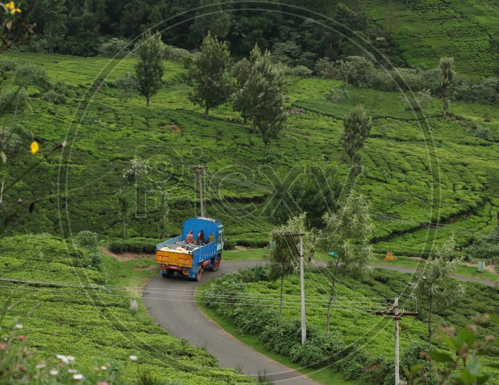 A Heavy Vehicle In The Roads of Ooty