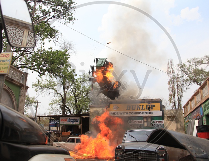 A Car Blast In Riots