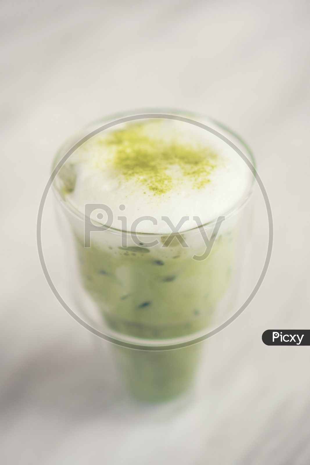 Cool Green Tea With Whipped Cream