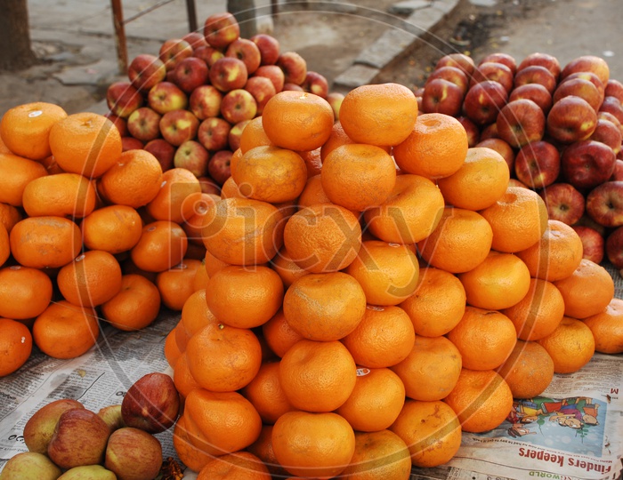 Mandarin oranges and Apples