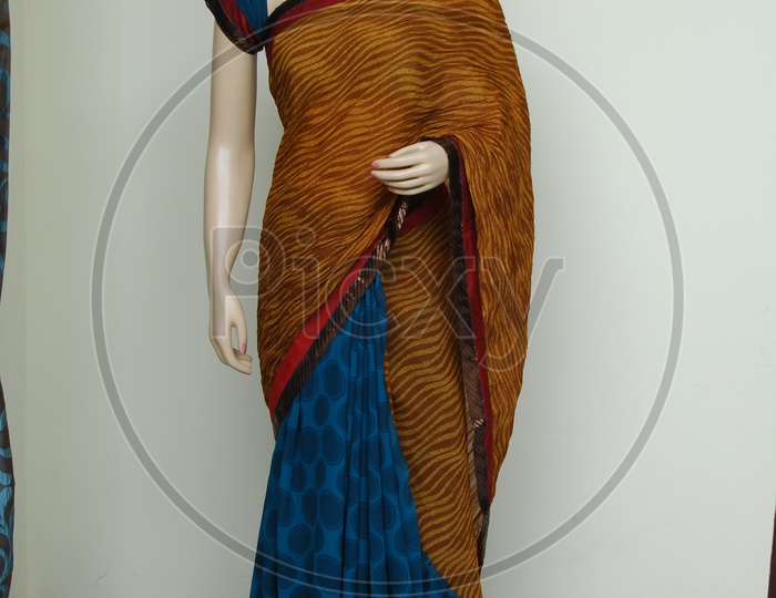 Saree on female Mannequin in display