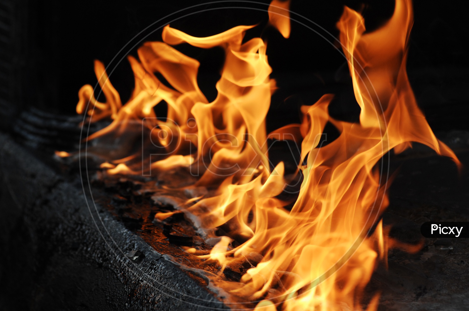 Close up shot of  Fire flames
