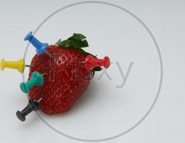 Strawberry Fruit and office pins