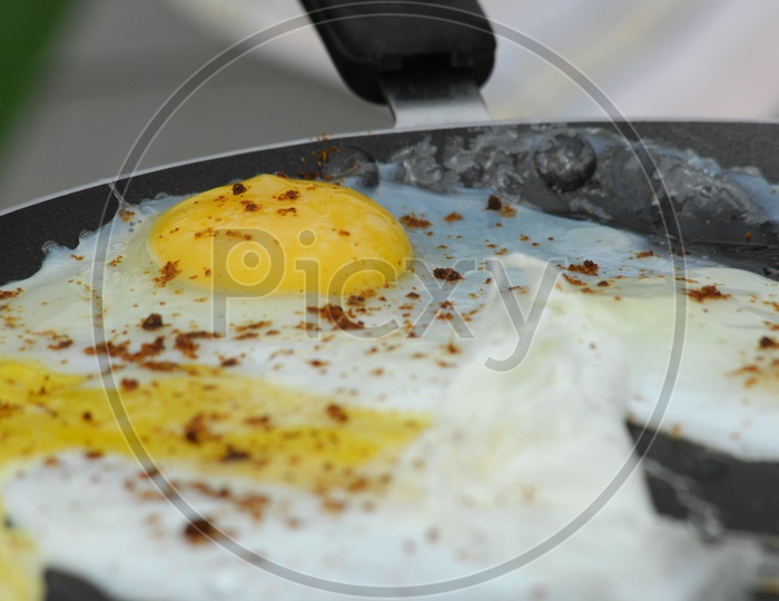 Half Boil Omelette  on a Pan