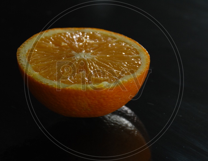Photograph of half lemon piece